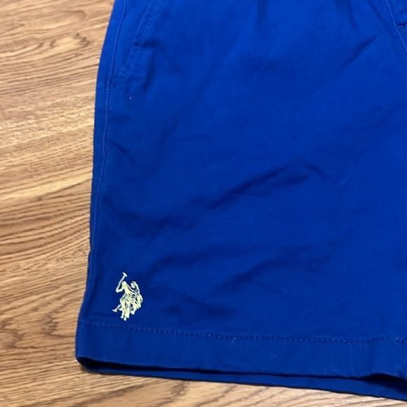 U.S. POLO ASSN Men's stretch jogging shorts blue/yellow XS Extra Small - Picture 4 of 8